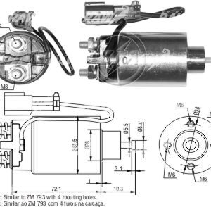 ΜΠΟΥΤΟΝ  ΜΙΖΑΣ  ZM  ZM 4-793  ΕΦΑΡΜΟΓΗ  MITSUBISHI